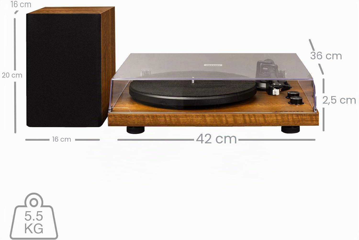 Tocadiscos Crosley C62 Bluetooth Nogal