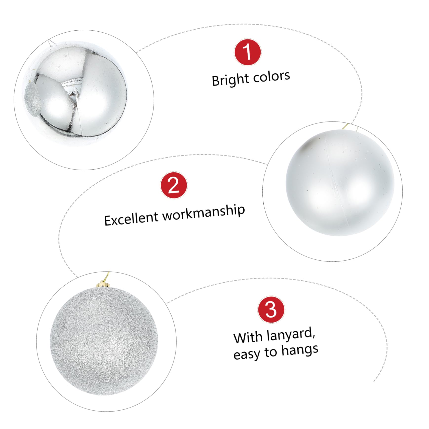 ORFOFE 24stücke Hängende Kugeln Weihnachtsdekor Kleine Kugeln Anhänger Für Weihnachtsbaum Outdoor Szene Dekoration Weihnachtsbaum Anhänger Ornament