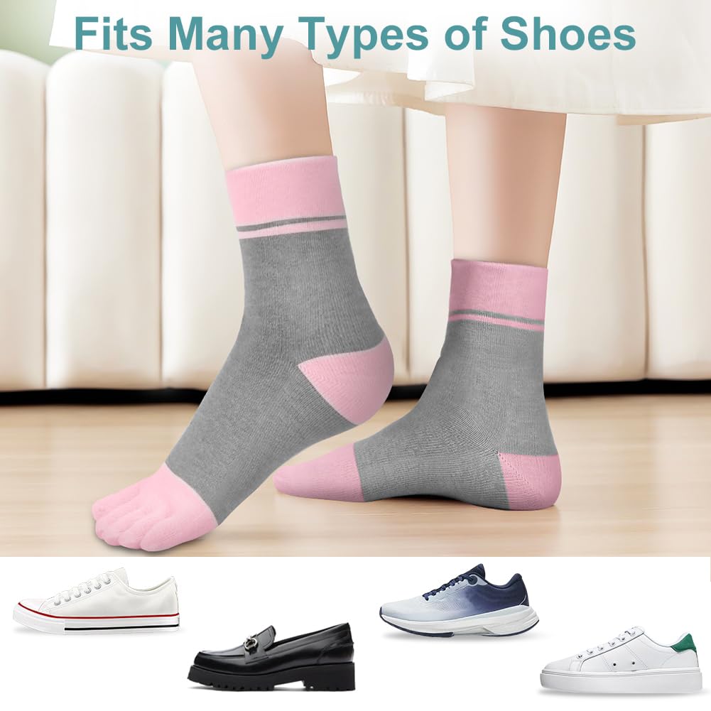 flintronic Calzini da Donna con Dita, Donna Calzini con Dita Separate, Calzini Sportivi in ​​Cotone Traspirante, Calzini Morbide e Calde da Donna