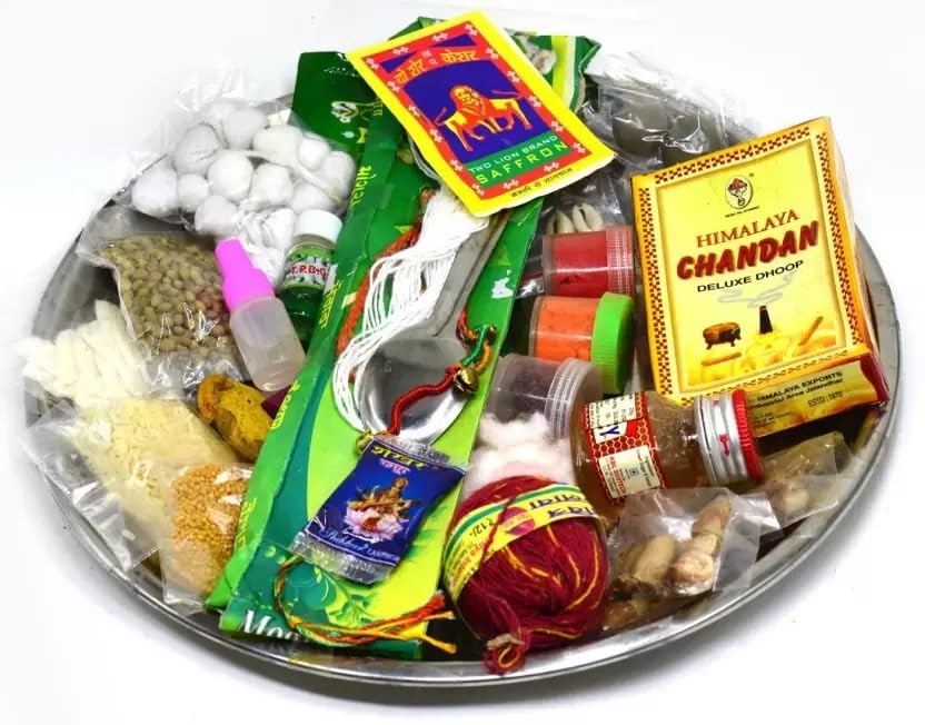 EXPORT STORENavratri Puja Item Kit | Maa Durga Poojan Samagri Kit | Devi Maa Pooja Samagri Kit| iPooja Kit (Poojan Prayer Kit)