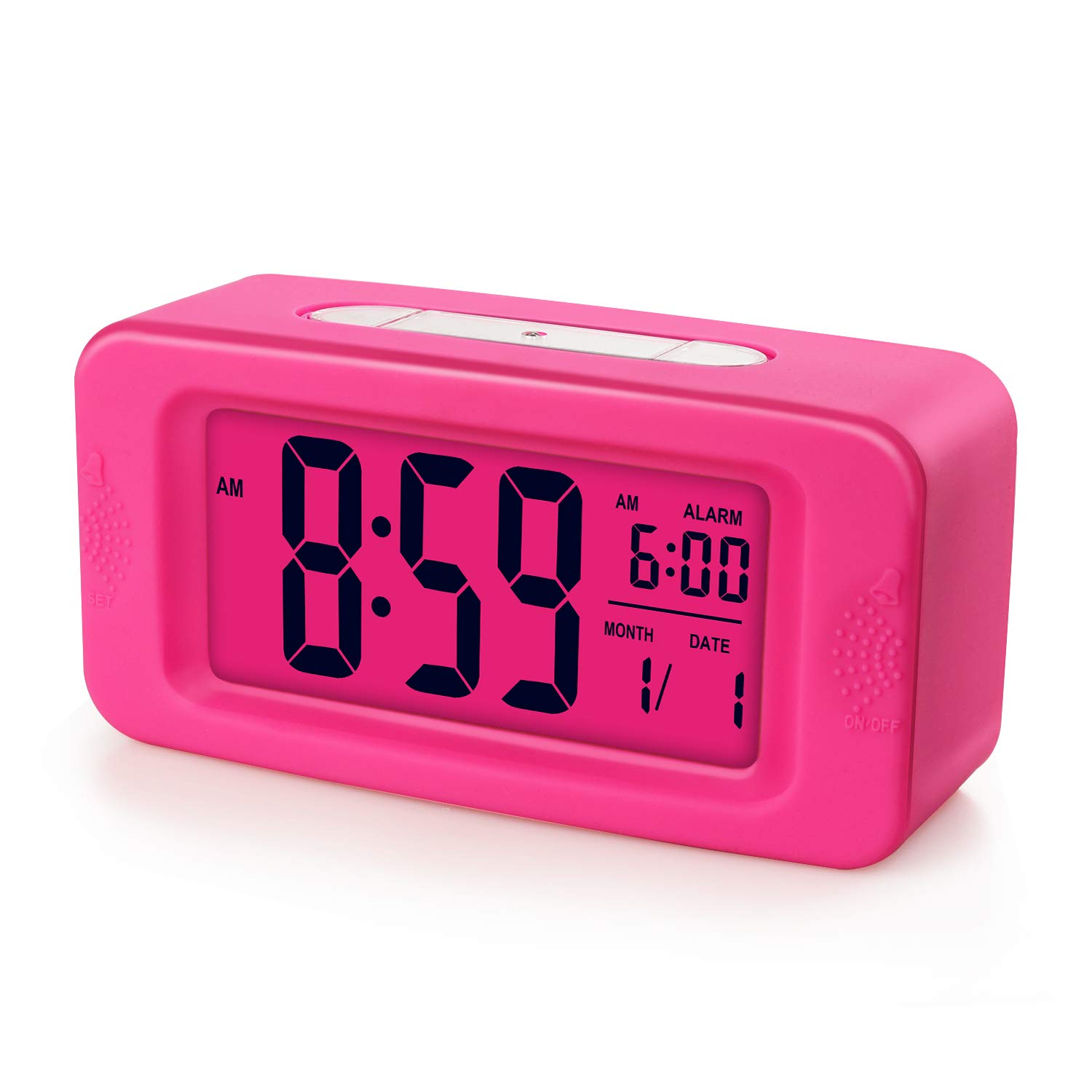 Buy Plumeet Digital Alarm Clock, Light Up All Night, 4'' LCD Display