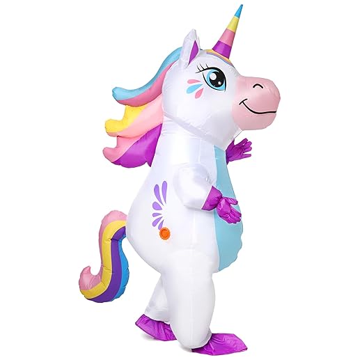 Gootus Inflatable Unicorn Costume for Adult - Funny Halloween Inflatable Costumes for Men Women, Blow Up Costume for Halloween Party Cosplay