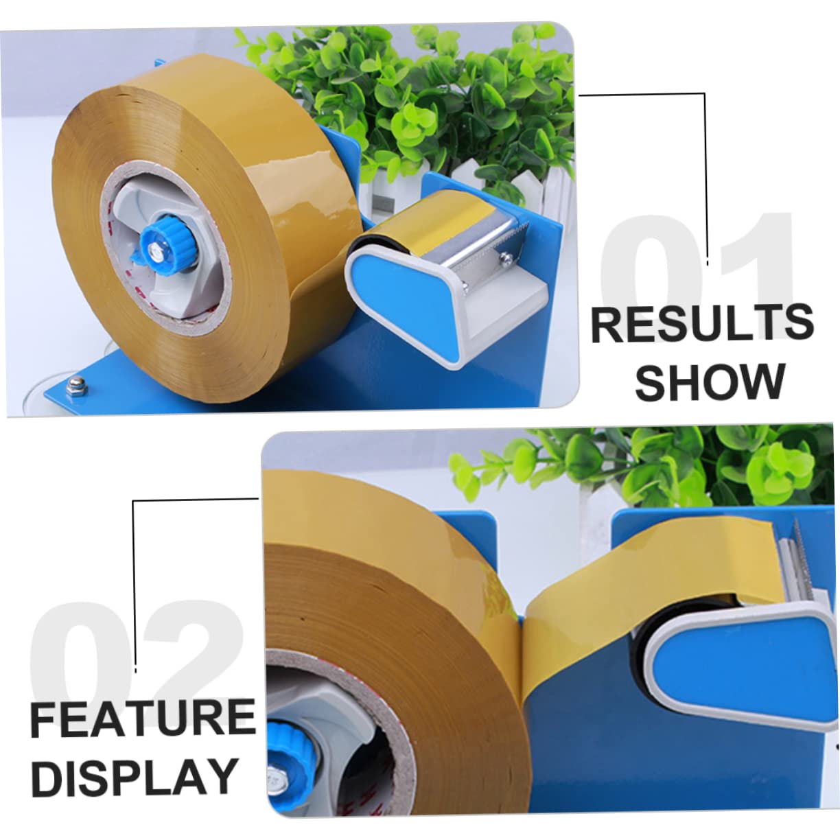 Dispenser Nastro Imballaggio da Tavolo in Ferro e Plastica Blu