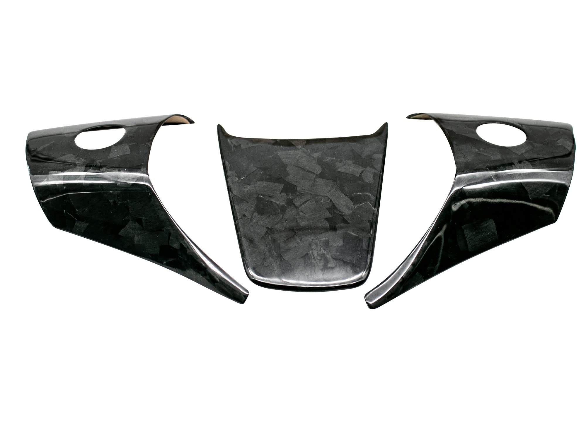 Real Forged Carbon Steering Wheel Cover Compatible with Tesla Model 3 Model Y (3pc) - Forged Carbon