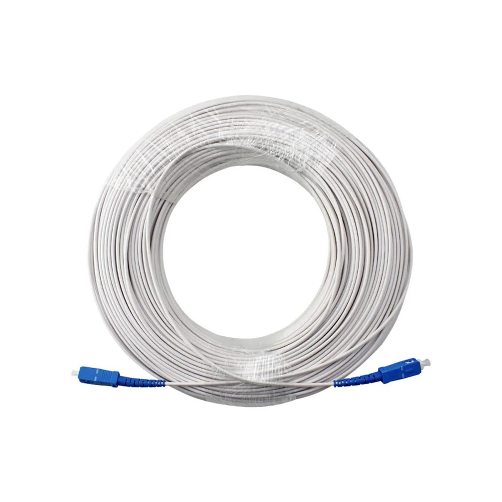Câble fibre optique monomode for installation intérieure - 1 conducteur, connecteurs SC UPC et LC UPC, longueur 400 m/450 m, cordon simplex(White,SC UPC 450m)