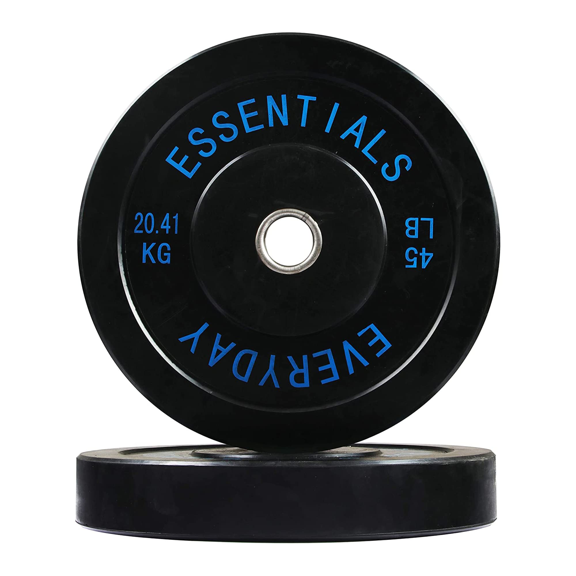 BalanceFrom Olympic Bumper Plate Weight Plate, 45 lbs Pair Black