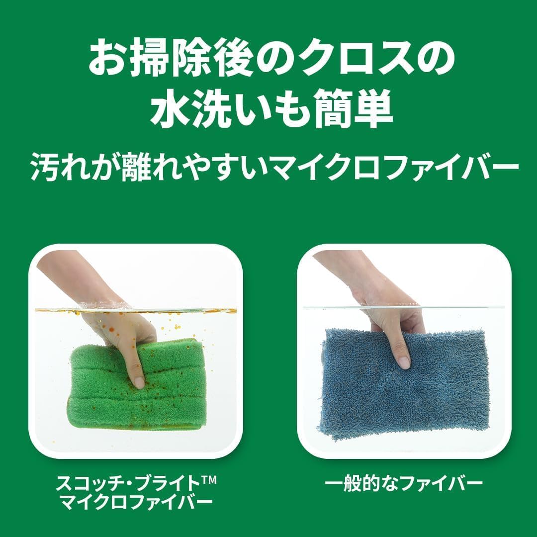 3M Scotchbrite FM-F1J A B Floor Mop, Microfiber, Folded Crosshead Telescopic, Amazon.co.jp Exclusive