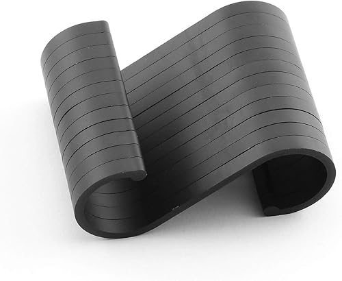 12pcs Black Space Aluminio S Hook Flat S Shape Baño Cocina Barandilla S Colgador multiusos Cuchara Sartén Olla Toallas, etc. Accesorios Perchas