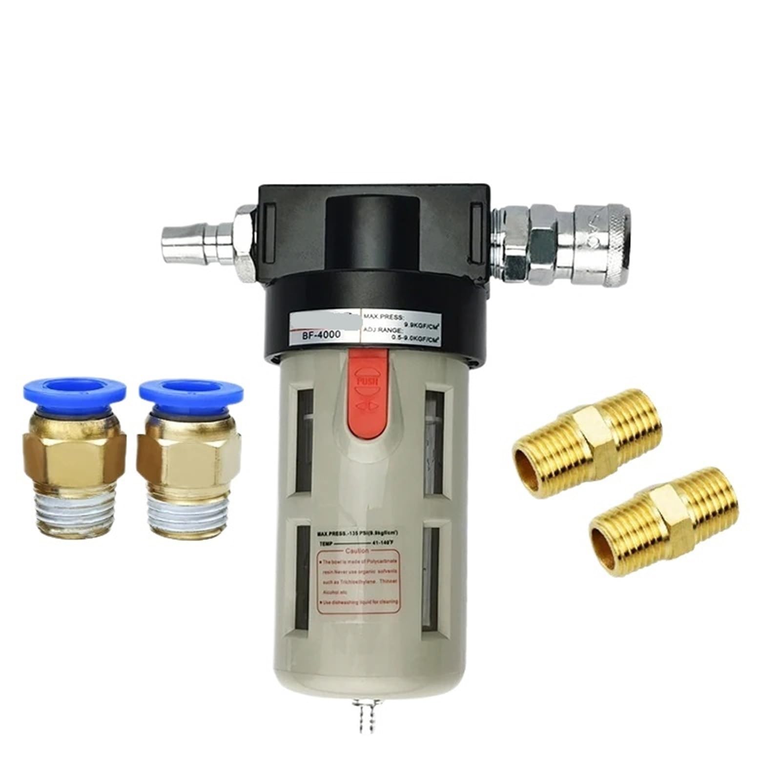 1 sztuka BF4000 1/2'' filtr komponentów pneumatycznych do uzdatniania powietrza filtr sprężarki powietrza separator oleju i wody (tylko BF4000)