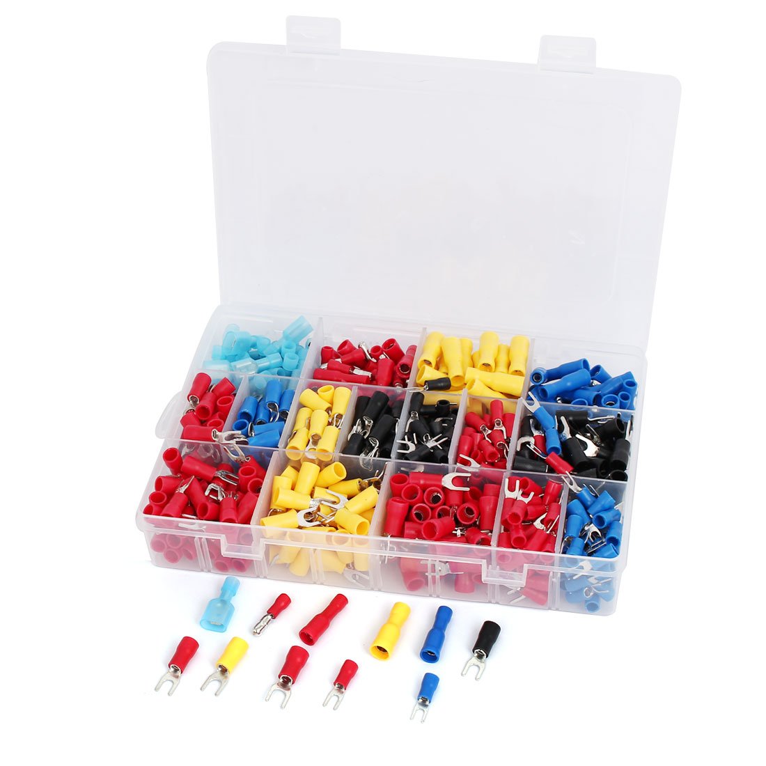 Uxcell PVC Tube Wire Heat Shrink Connector Insulated Terminals Kit with