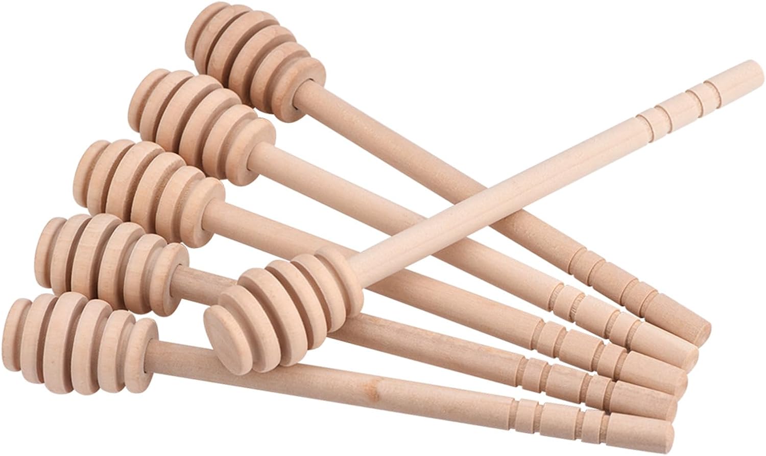 Horoper Honey Mixing Stirrer 50Pcs set Household Wooden Mini Jam Honey Dipper Jar Dispensing for honey Collecting Dispensing Drizzling Jar Portable and Wedding Party (16cm /