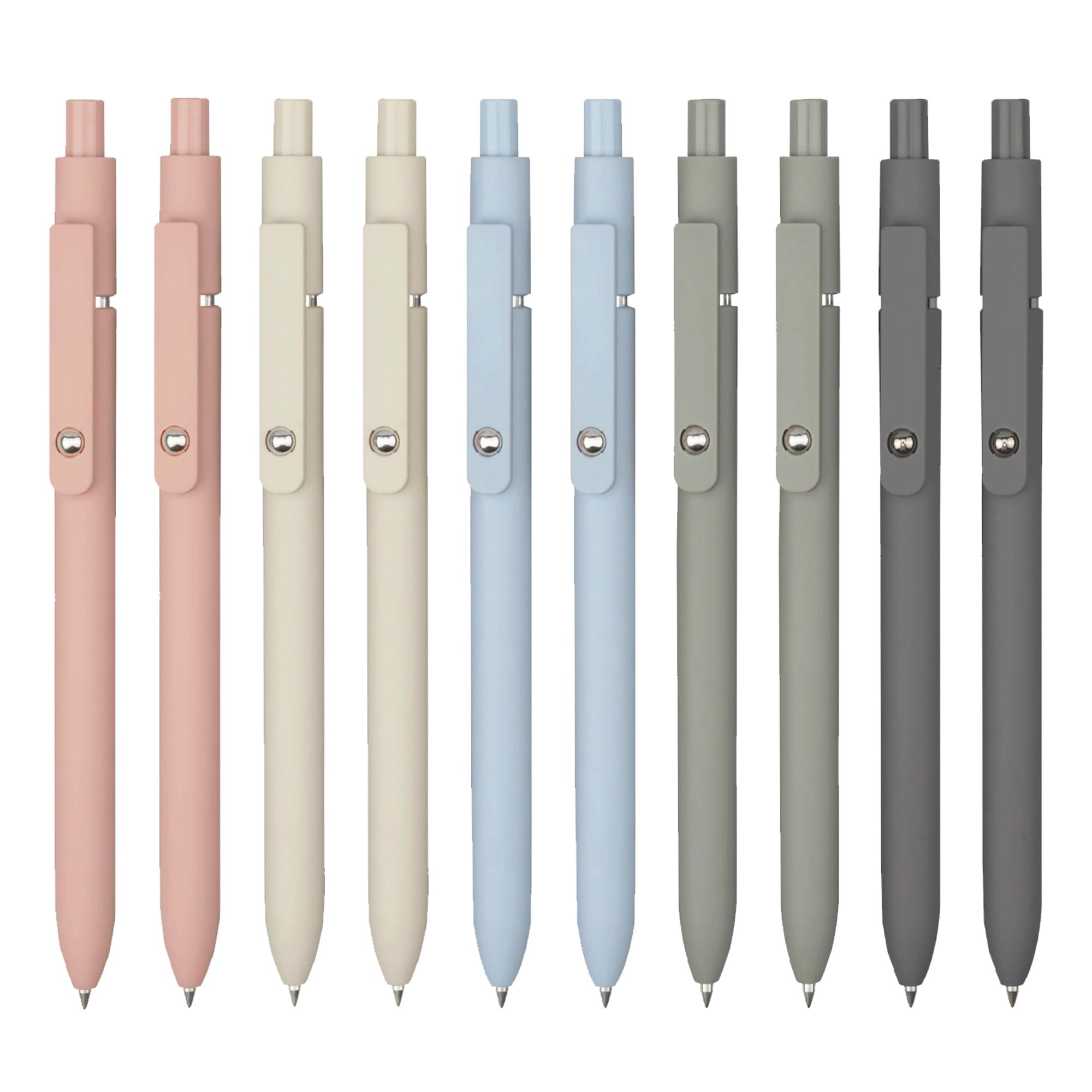 VICO Gel Pens, 10 Pack 0.5mm Black Ink - Quick-Dry Fine Point Pens, Cute Aesthetic High-End Design for Smooth Writing, Journaling, School, Office, Gifts for Women & Men