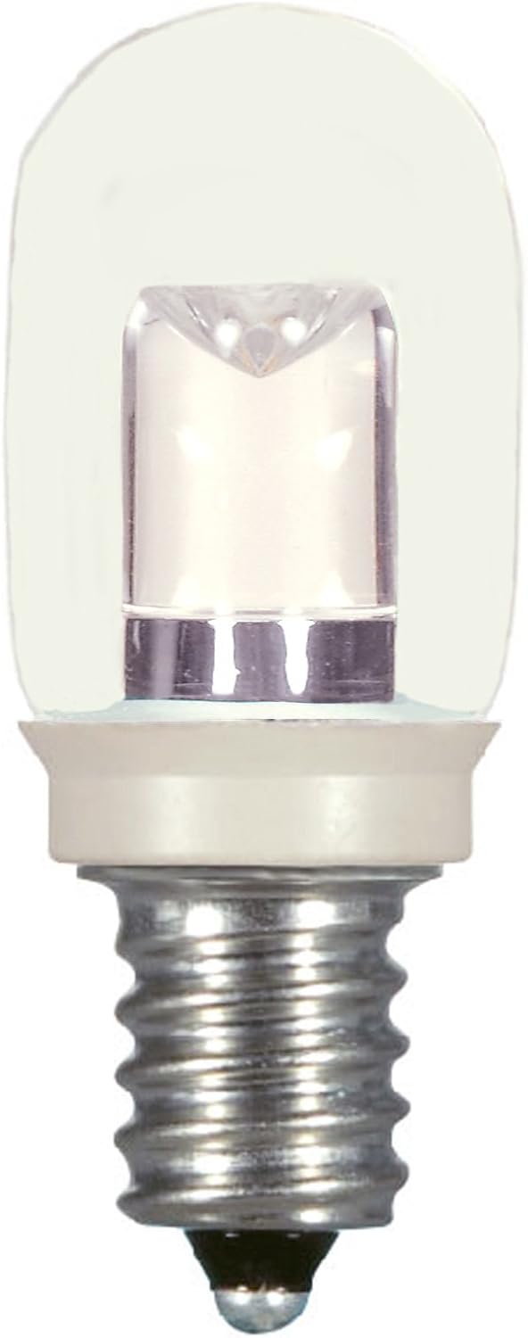 Satco S9177 LED T6 Clear 2700K Candelabra Base Light Bulb, 0.8W