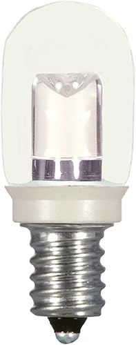 Satco S9177 LED T6 Clear 2700K Bombilla base de candelabro, 0.8 W