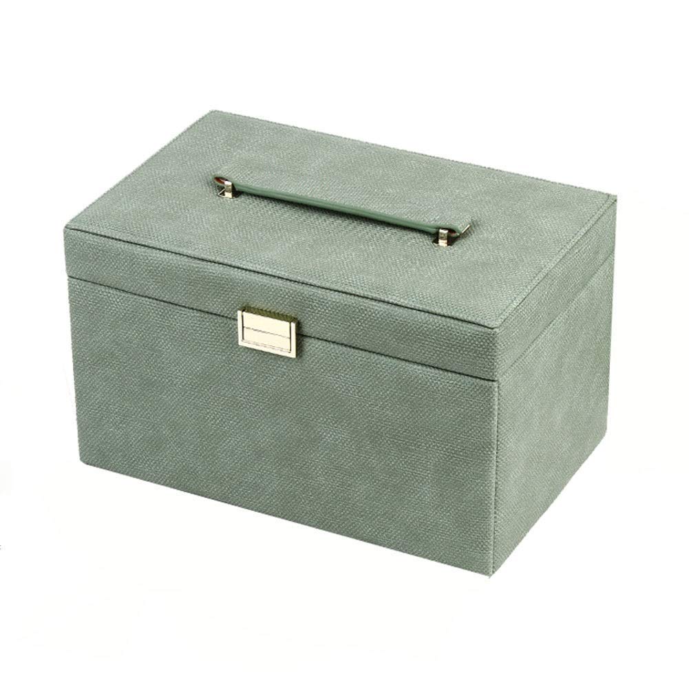 Gift for Women Jewelry Boxes Jewelry Box PU Artificial Leather Showcase The Large Capacity with Mirror Portable Versatile