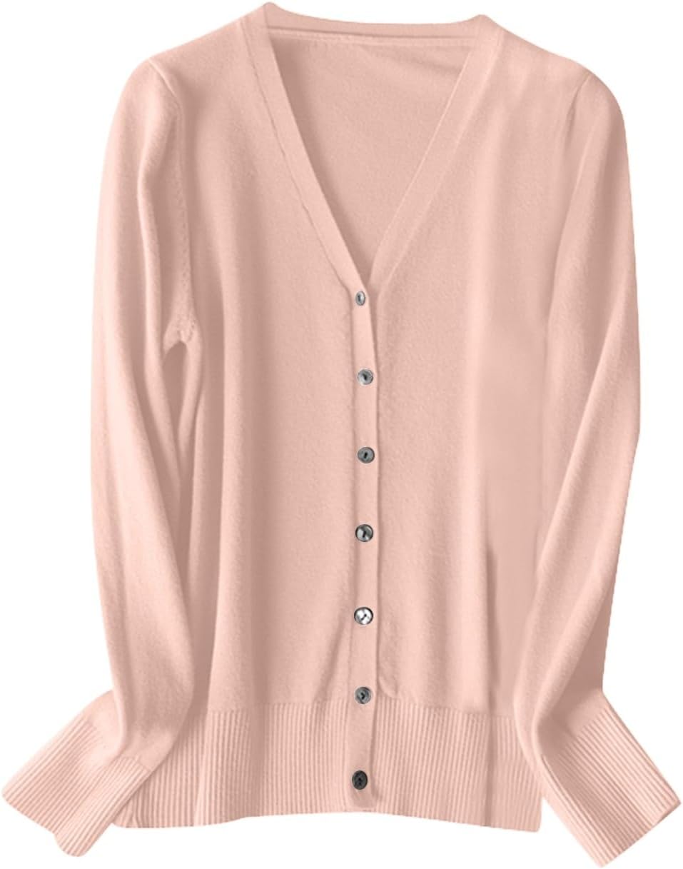 Gilet Chaud Hiver Gilet Femme GRECERELLE - Cardigan Long Col V - Manches Longues Avec Poches - Polyester Viscose Élasthanne Cardigan Col V Boutons