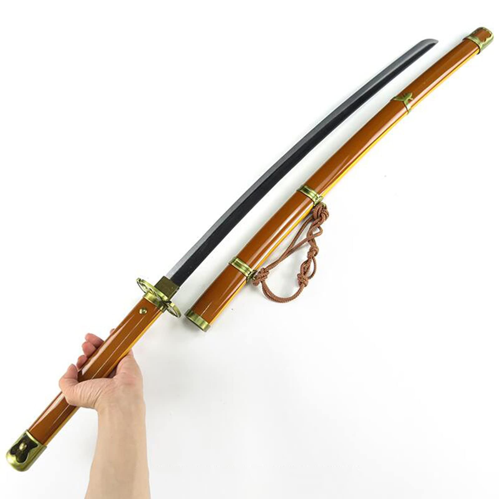 Espada, Espada samurái Larga con Vaina, CoS Harvesting Zang, Espada de Madera for Cosplay Anime Bigote y Forma píldora for la Rodilla