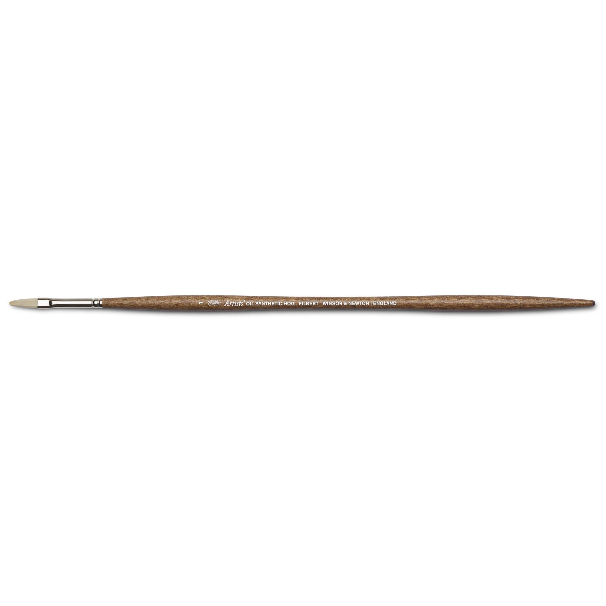 Winsor & Newton 5010601 Synthetic Artist Oil Brush with High Elasticity and Durability, Ergonomic Handle for Oil Paints and Alkyd Paints - Filbert Brush No. 1