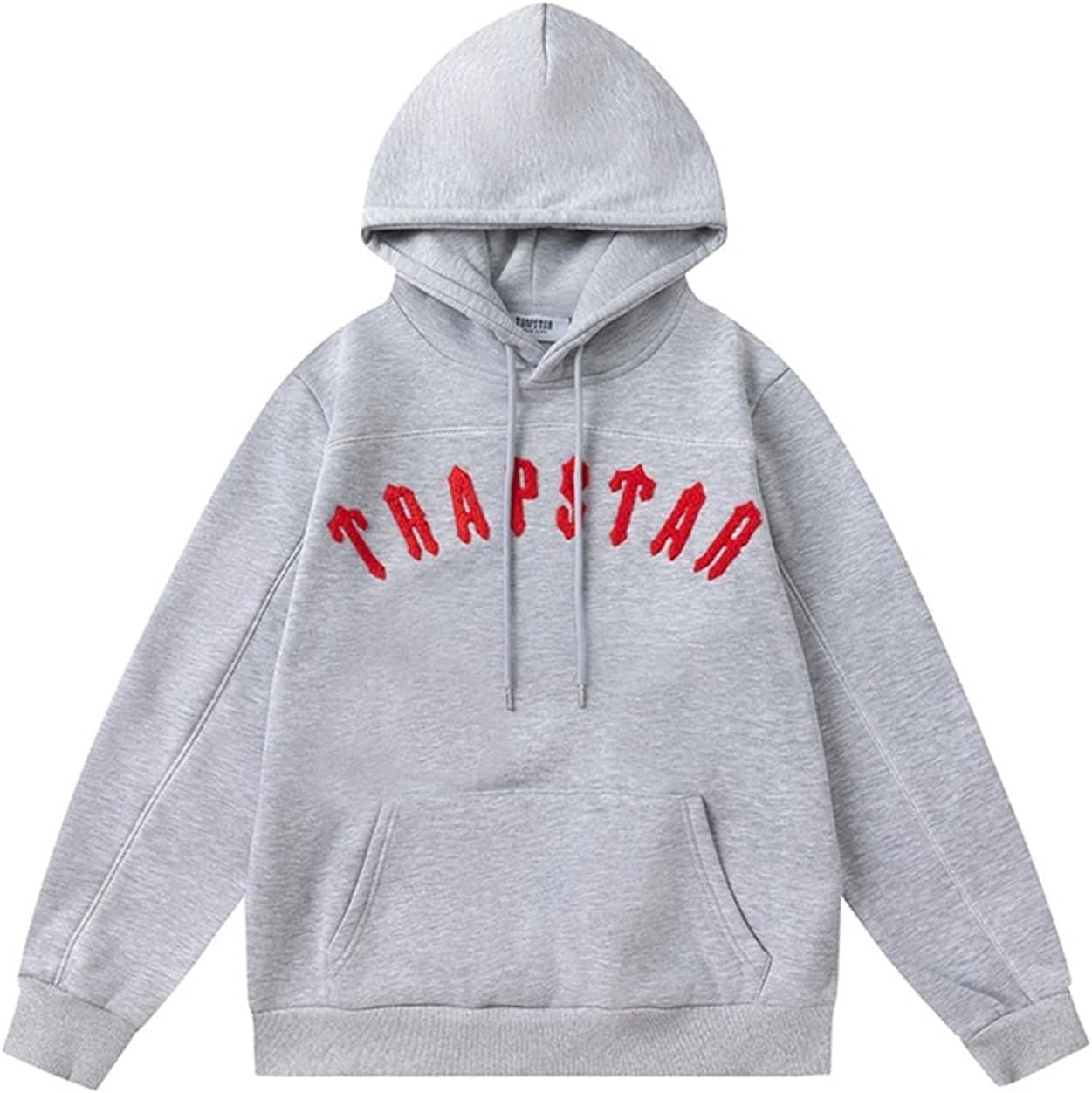 Embroidered Trapstar Tracksuit for Men and Women, Unisex Trapstar Shooters Suit, 2 Piece Sports Jogging Set Autumn Winter, Fleece Hooded Sweatshirt and Pants (Color : 8838 gray, Size : Small)