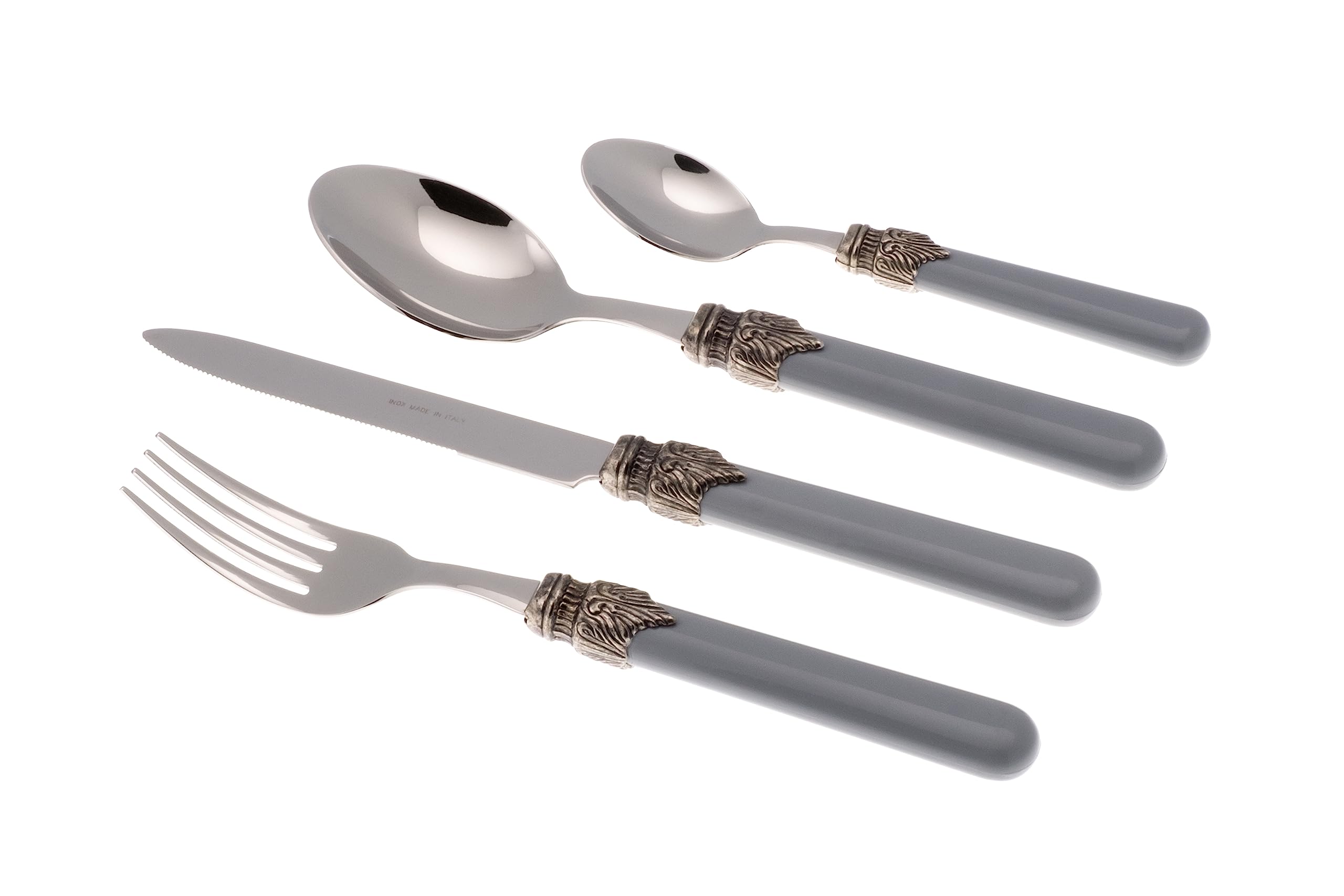 Rivadossi Sandro Set Di Pala E Coltello Per Torta In Acciaio Inox 18/10 – Bamboo, 100% Made In Italy, Colore Avorio, Lavabile In Lavastoviglie