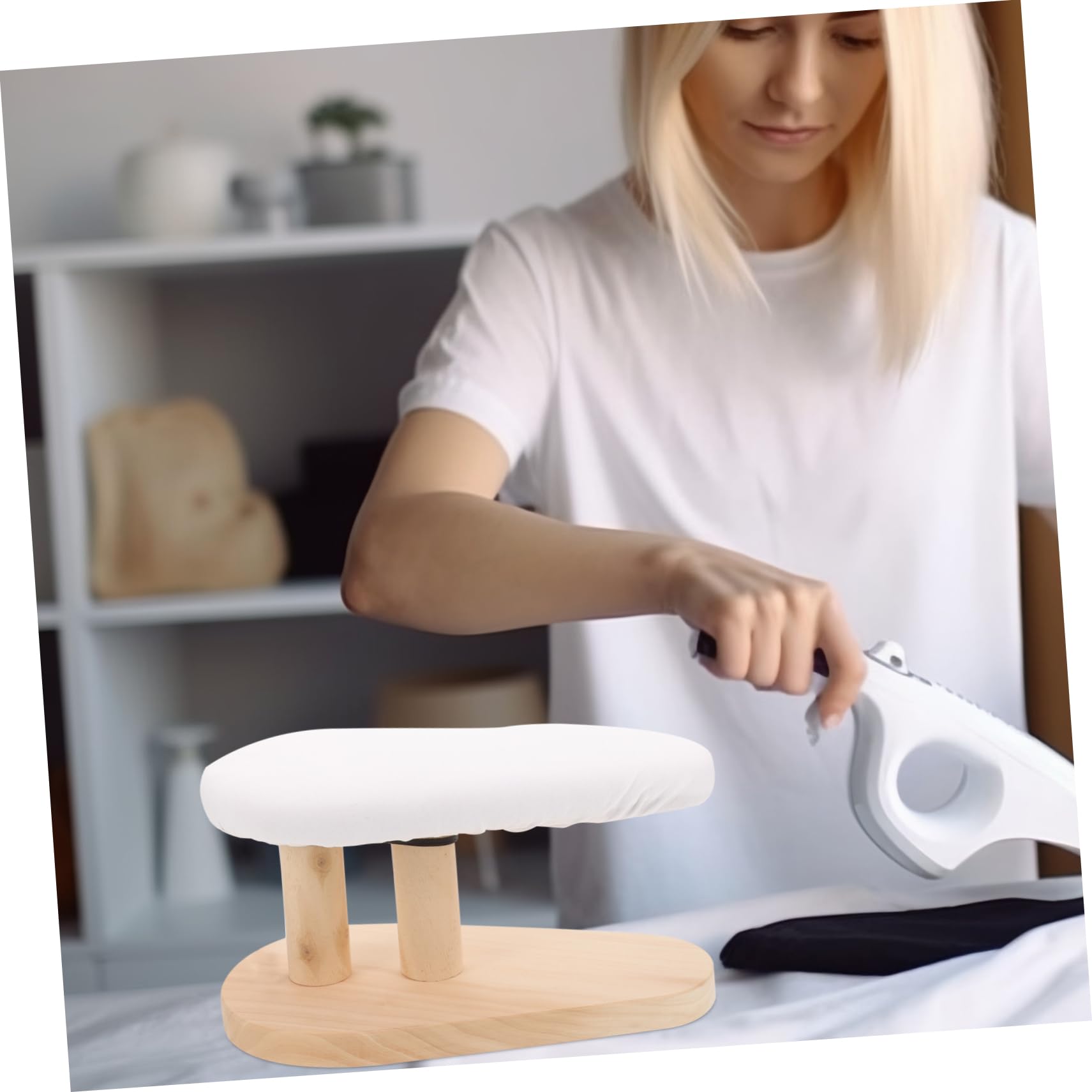 Mehrfunktionales Bügelbrett und Stoff für Kleidung und Ärmel | Gebogene Form, Einfache Formplatte, Professionelles Finish, Vielseitig Nutzbar für Kleidung und Ärmelbeutel