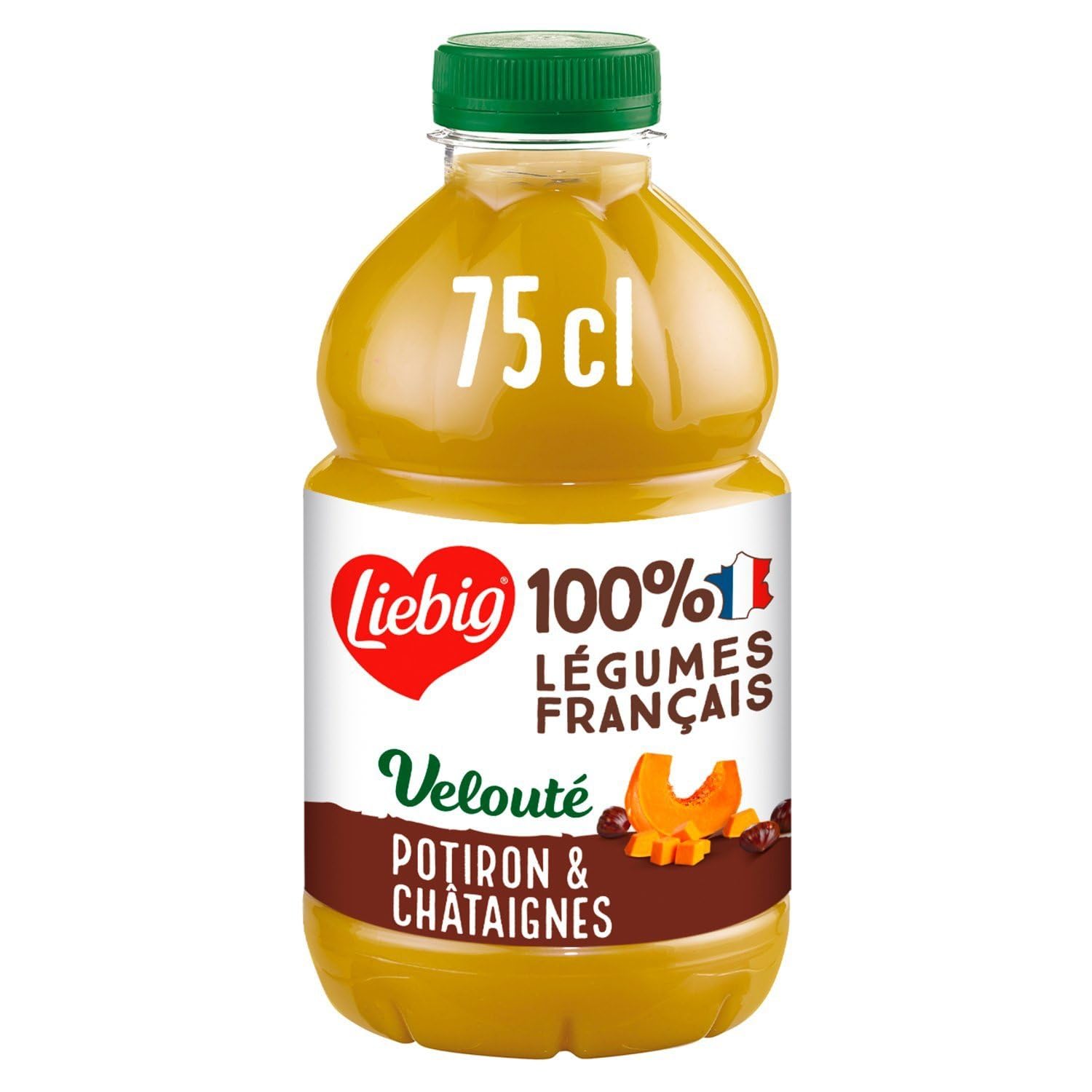 LIEBIG – Soupe Velouté Réconfortante Potiron et Châtaigne, Saveur Onctueuse (Bouteille 75cL) - Le lot de 3