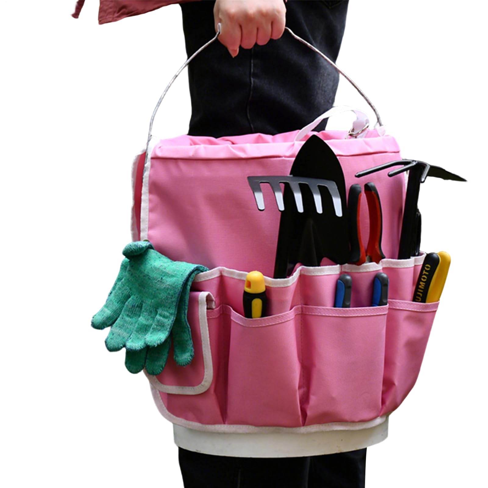 Sac de jardinage de qualité supérieure avec pochette seau et finitions renforcées