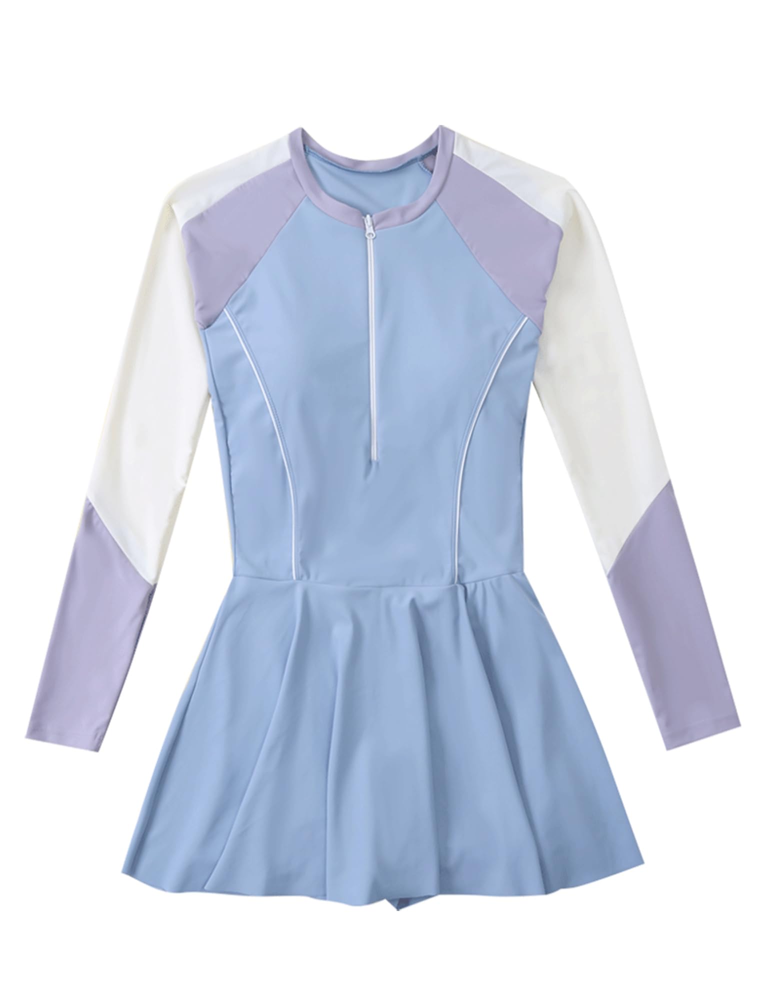 SEAUR Maillot de bain rashguard pour filles - Protection solaire UV UPF 50+ - Fermeture éclair