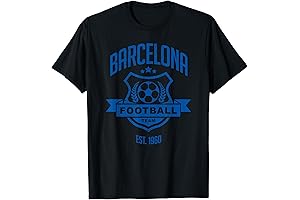 Grunge Gameday: Barcelona, Spain's Soccer Spirit Embodied in a Sporty T-shirt