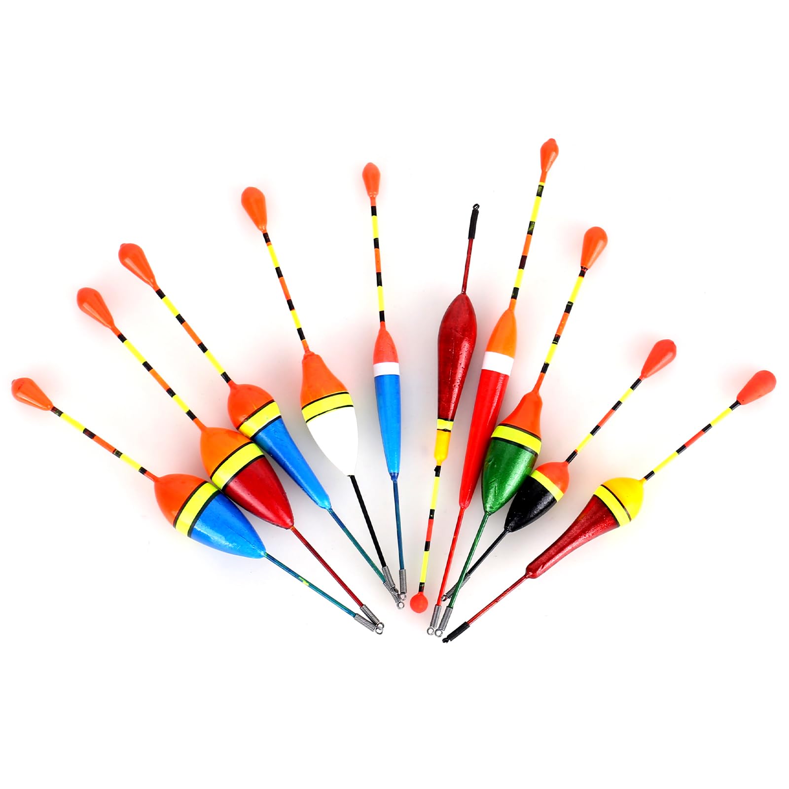 Flotteur De Pêche | 10X Flotteurs Ovales à Glissement pour Pêche | Bouchon en Pondéré, Accessoires Sport Extérieur pour Truites en Rivière, Lac Et Eaux Douces Profondes
