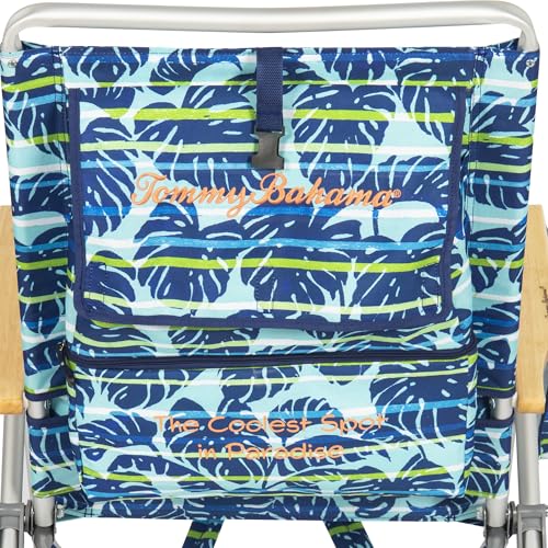 Image of Tommy Bahama 4-Position Extended seat Height Easy in-Easy Out Folding Backpack Beach Chair