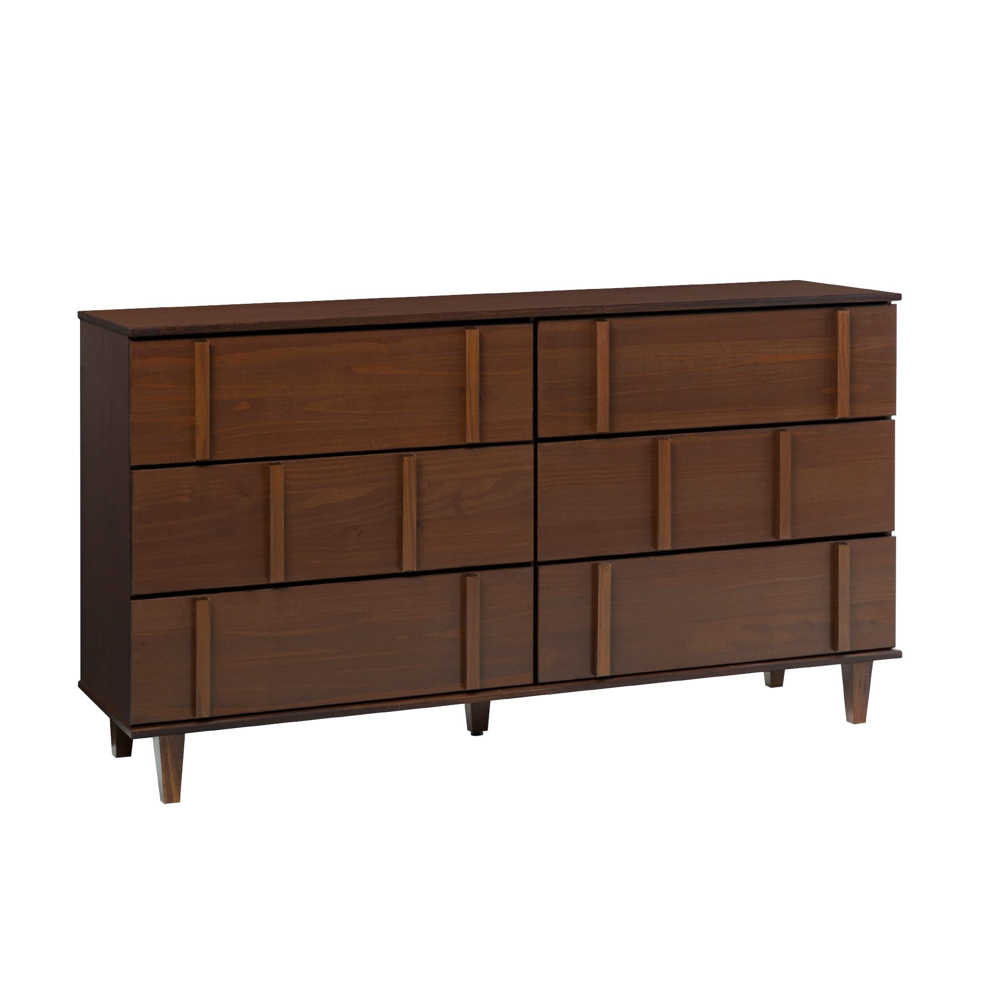 Walker Edison Sprague Contemporary Detailed Drawer Solid Wood Dresser
