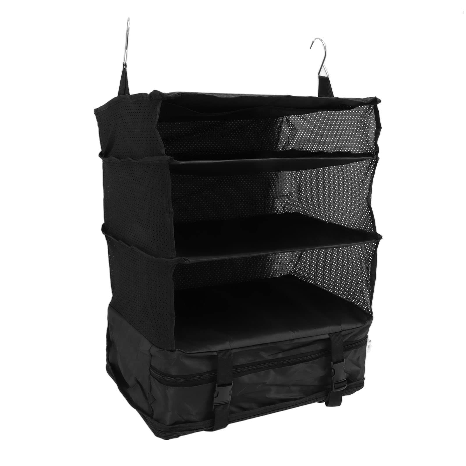 Storage Bag, Hanging 3 Shelves Travel Shelves Bag Portable Multifunctional Large Capacity Hanging Packing Cubes Storage Bag