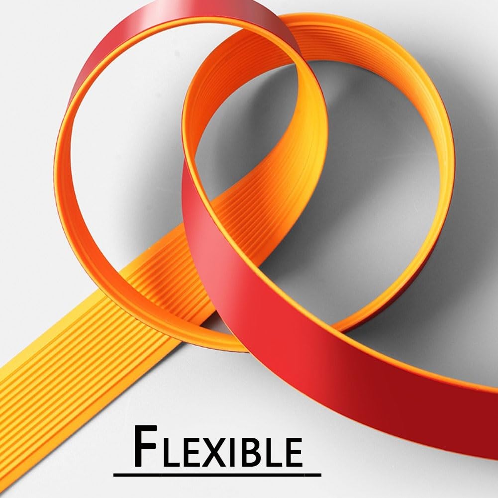 Nasello antiscivolo per scale, autoadesivo in PVC, gradini in gomma flessibile per una protezione sicura, ideale per casa e ufficio, lunghezza 10 m, larghezza 5 cm