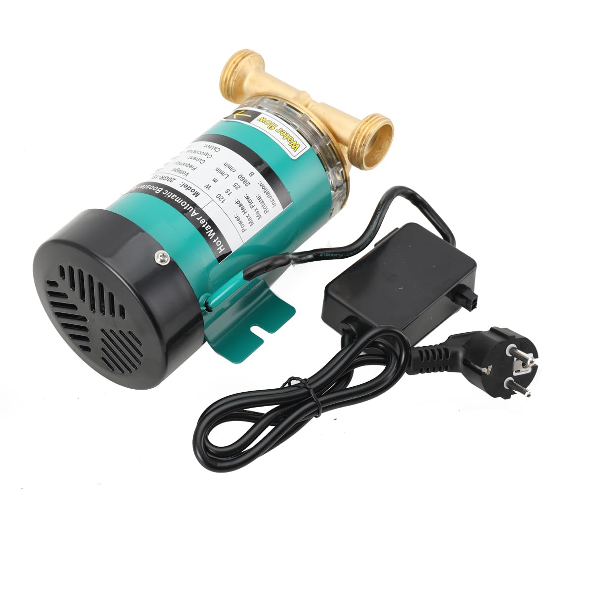 Pompa di aumento della pressione da 120 W, Pompa Booster per Aumento Pressione Acqua per Doccia, Irrigazione Giardino, Lavatrice, Modello 20GR-15, 25 l/min