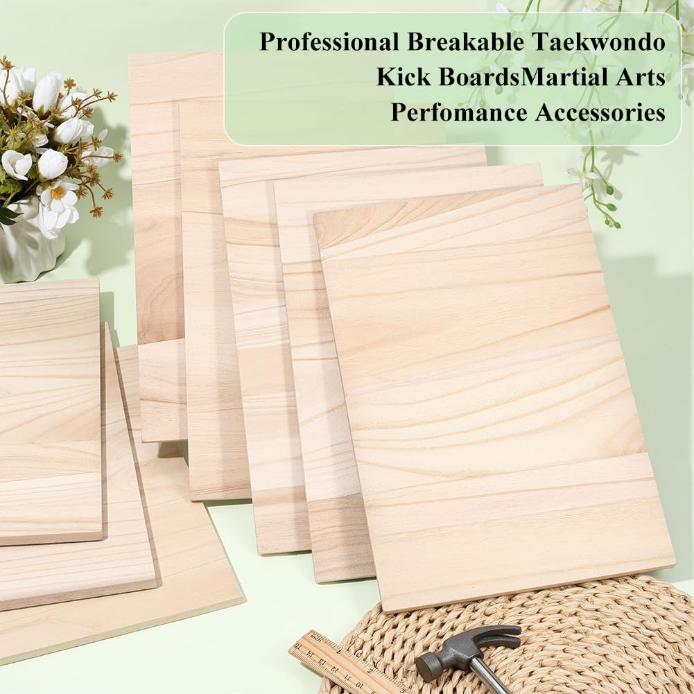12 tablas de cortar para karate, tabla gruesa de taekwondo, para artes marciales, para adultos, accesorios de ejercicio, 11,8 x 7,9 pulgadas