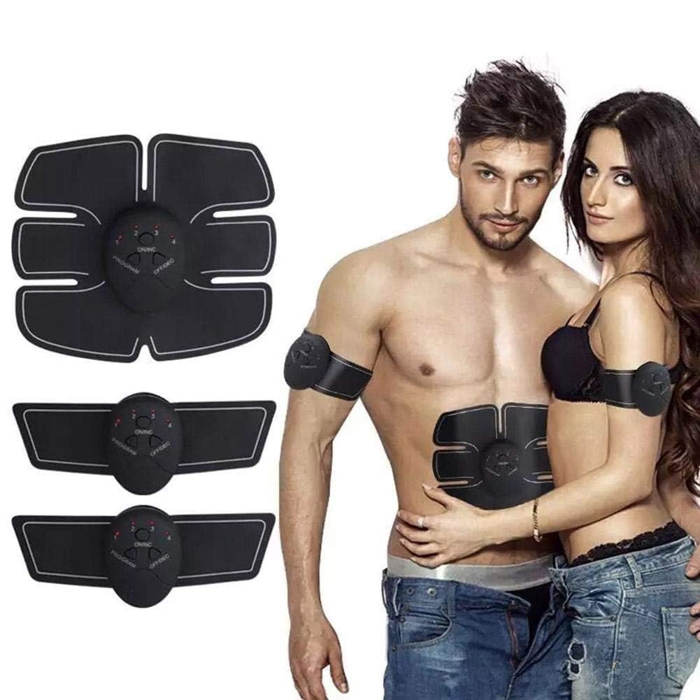 6 Pack EMS Muscle Stimulator Tummy Trainer, Wireless Abs Fitness Belt, Portable Body Gym Trainer for Men & Women, Muscle Toning and Fitness Support Device-image-48