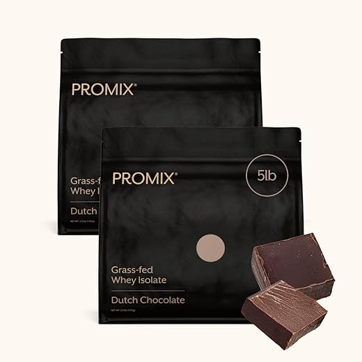 Promix Whey Protein Isolate Powder, Chocolate - 5lb Bulk - Grass-Fed & 100% All Natural - ­Post Workout Fitness & Nutrition Shakes, Smoothies, Baking & Cooking Recipes - Gluten-Free & Keto-Friendly
