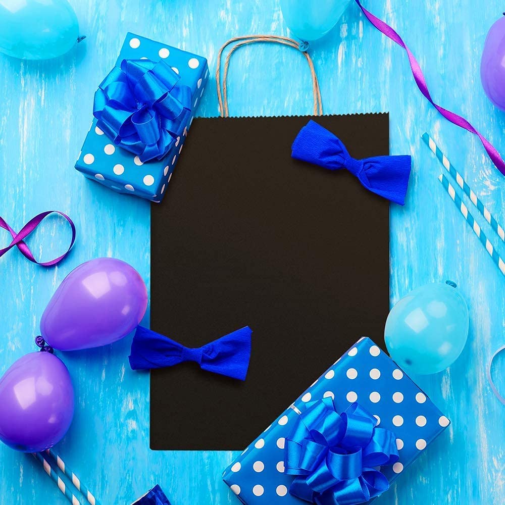 Gaoyong 15PCS Sacchetti Regalo 32 x12x 26 cm Buste Regalo,Borse Carta con Manico,Shopper Carta per la Spesa Cottura al Forno Shopping Merce Boutique al Dettaglio(Addensare 130 gsm