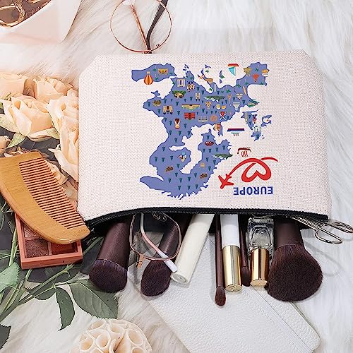 MEIKIUP Europe Travel Cosmetic Bag