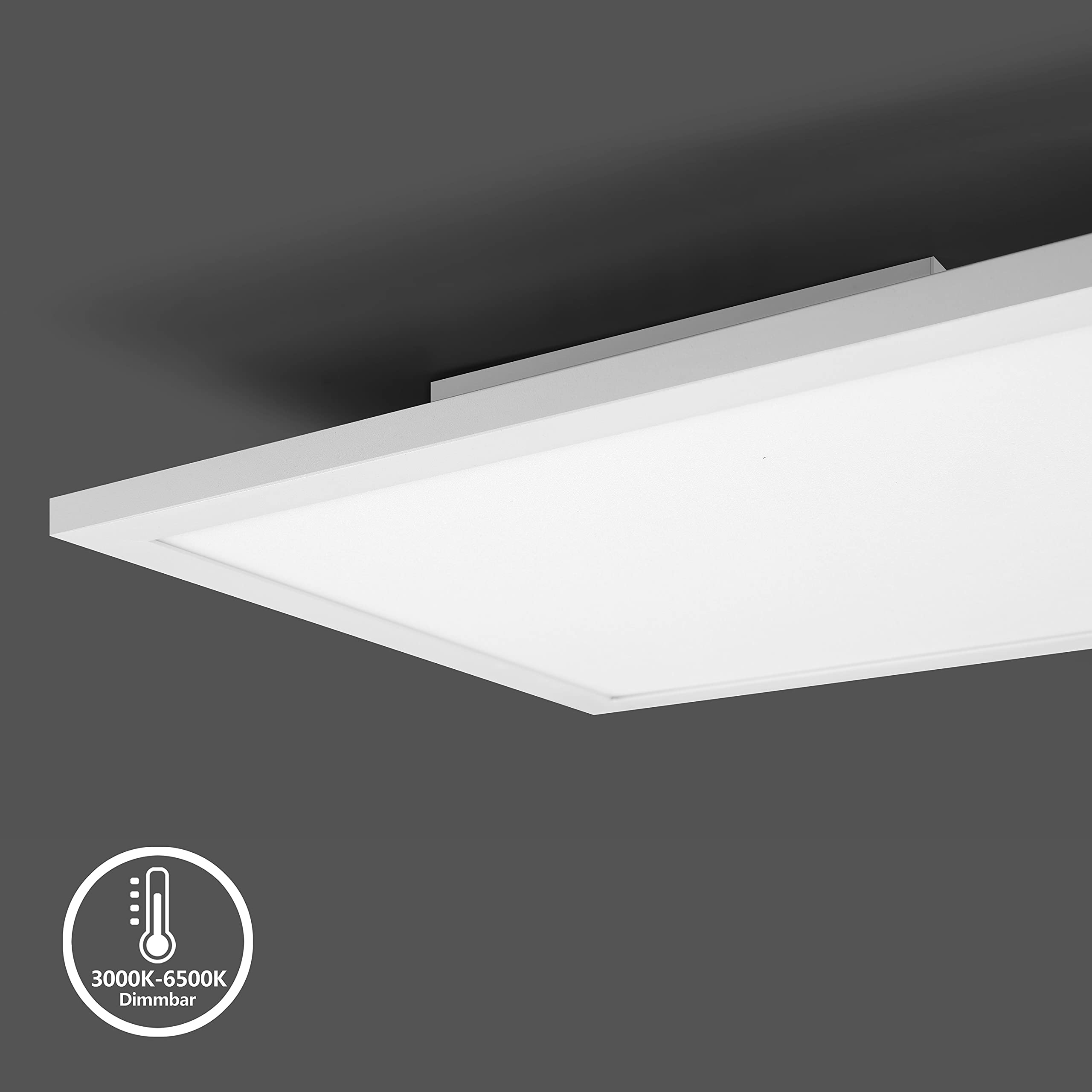 IMPTS LED Deckenleuchte Panel dimmbar 30x60 cm, 30W Extra Flache Deckenpanel Lampe, indirekter Deckenbeleuchtung, Farbtemperatur mit Fernbedienung einstellbar, Schlafzimmer Wohnzimmer Küche 3000-6500K