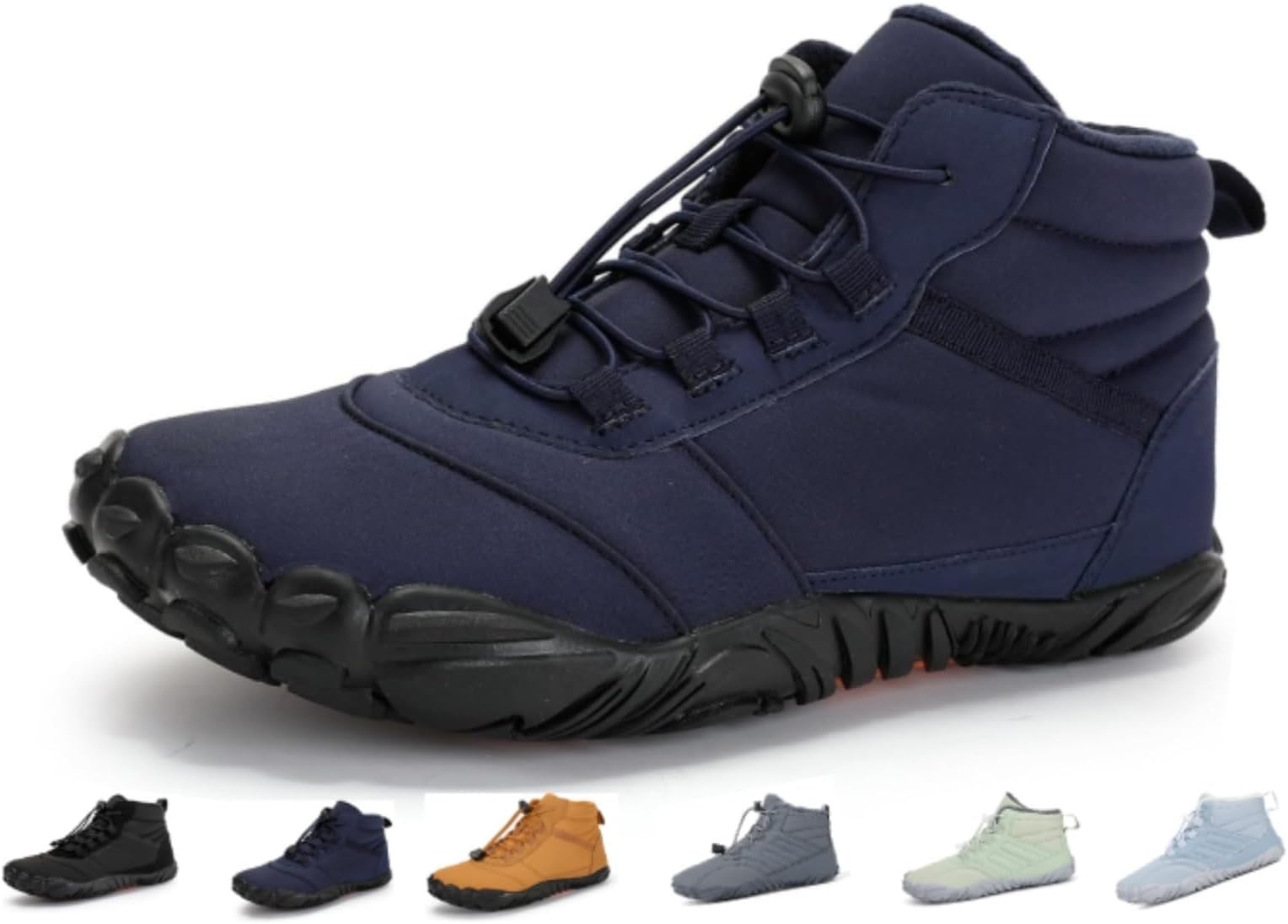 Winter Barefoot Shoes for Men and Women,Waterproof Barefoot Shoes,Zero Drop Wide Toe Box Hiking Boots,Warm & Lightweight Trail Shoes for Men & Women