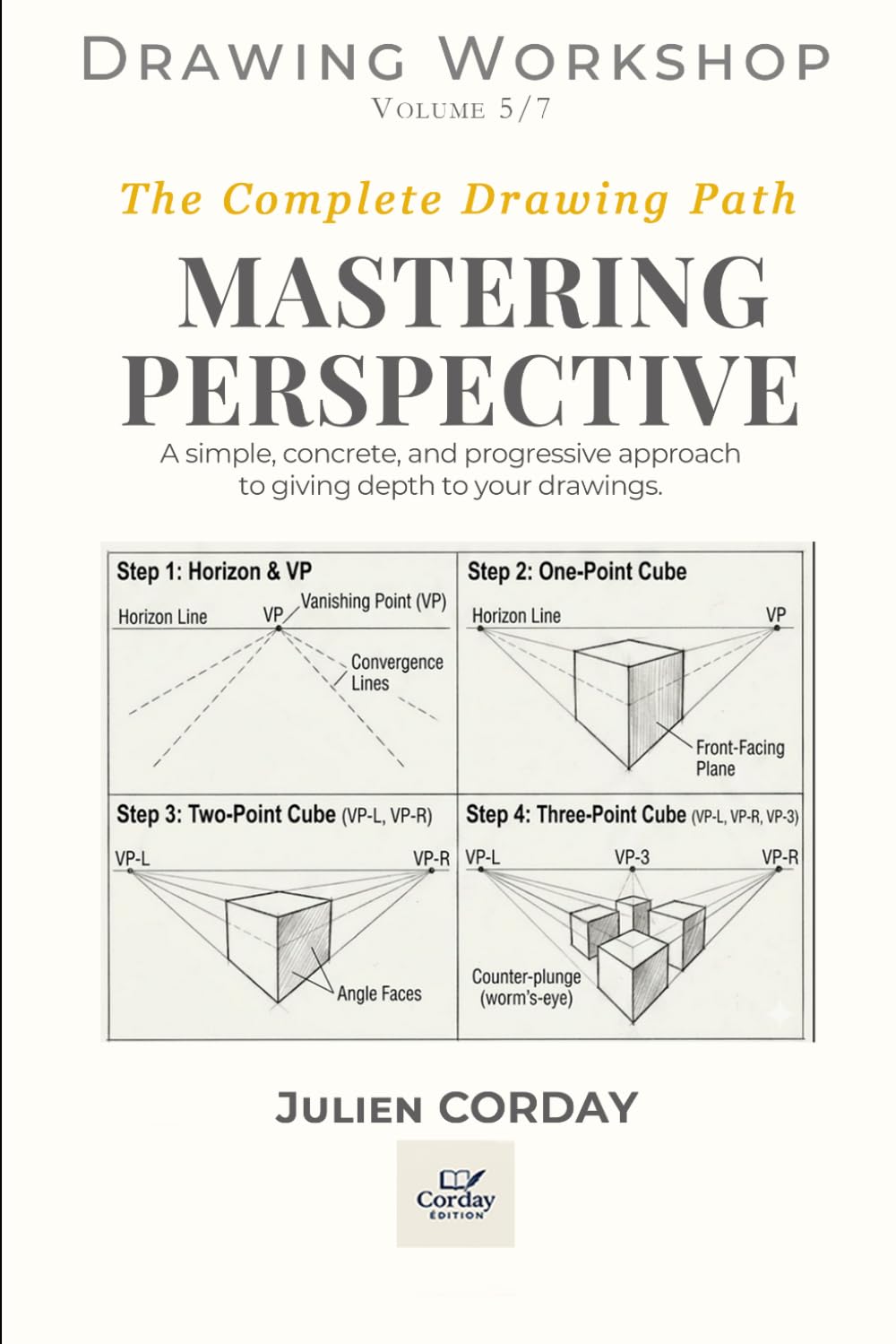 MASTERING PERSPECTIVE: A simple, concrete, and progressive approach to giving depth to your drawings. (Drawing Workshop)