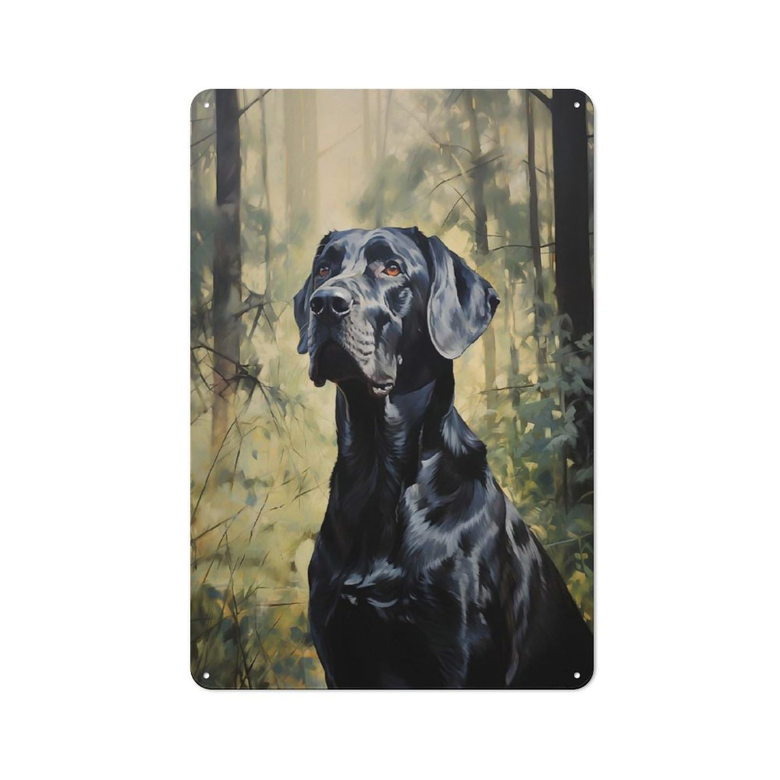 Junmoney Style-20 Great Dane Retro-Style Tin Sign 30X20cm For Guest Room Or Hallway, A Christmas Gift For People Styling Guest Room And Hallway