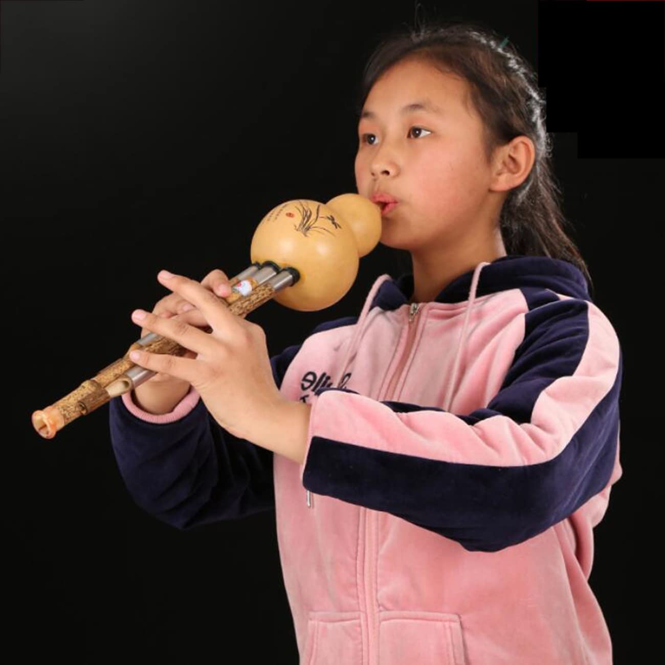 Hulusi Übungsinstrument C-Taste B Anfänger Hulusi Schüler-Kürbisflöte Für Kinder Nationales Blasinstrument Flöte Weicher Klang Und Langlebig (Color : BrownB, S : C-Key)