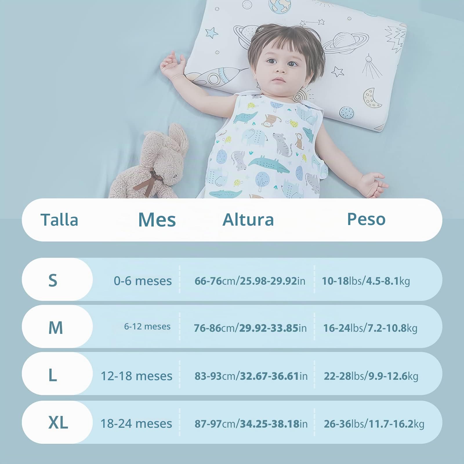Mosebears Saco de Dormir para bebé de Verano, Primavera, diseño Animal, 1,0 TOG, para bebé, sin Mangas (paraíso de Animales, 0-6 Meses)