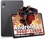 10 Inch Tablet, 2026 Android 15 Tablets (Orange) | 18GB+128GB, 1TB Expand, Widevine L1 Compatible Octa-Core Tablet with WiFi 6, 6000mAh Battery, Dual Camera(5MP+8MP)