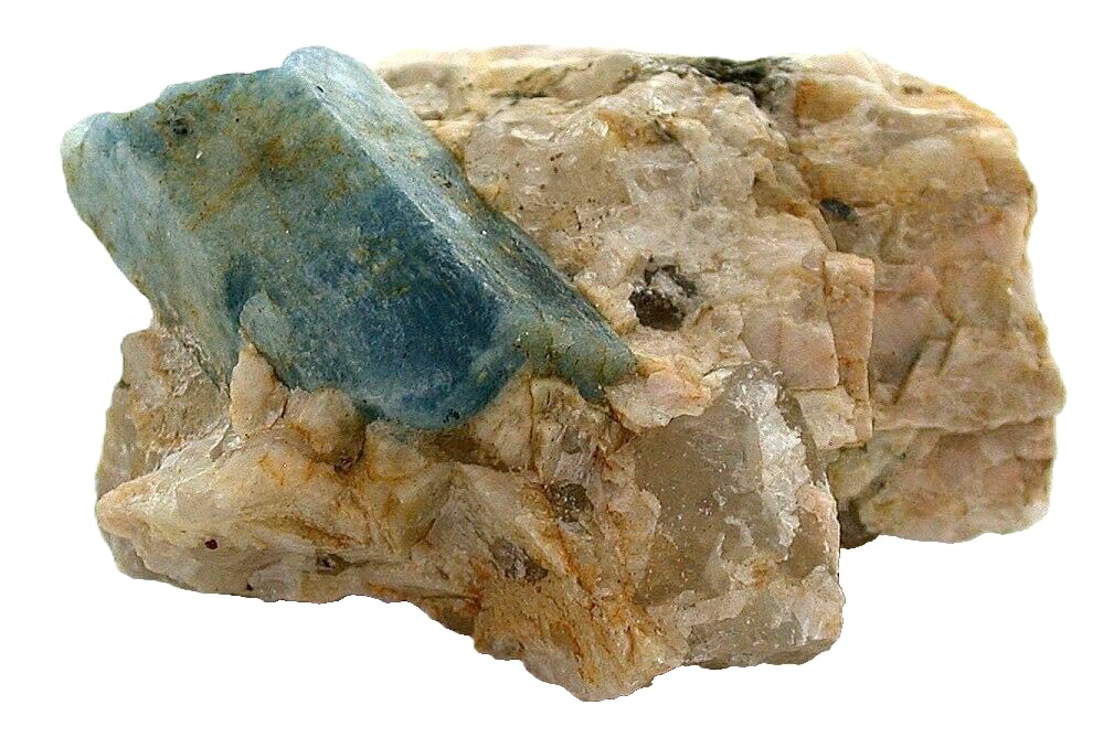 2 4/5 x 2 3/5 Inch Mexican Aquamarine Crystal Host Gemstone Specimen EBS9129