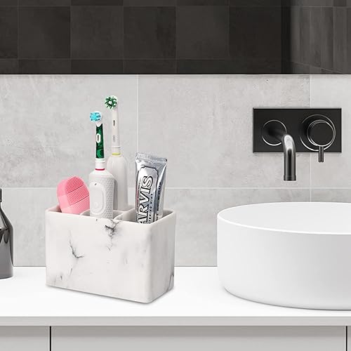 Miniatura 4 de Organizador de cepillos de dientes para baño, almacenamiento de pasta de dientes, soporte para maquinilla de afeitar, colgador de brillos de