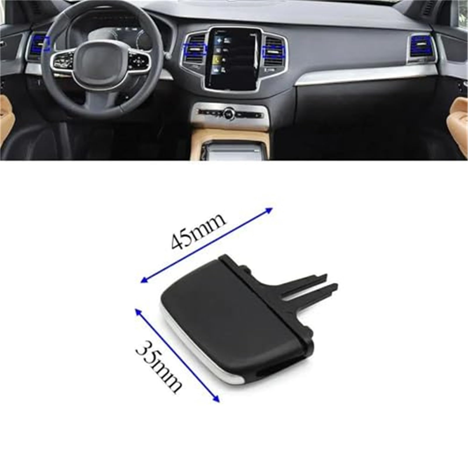 Wylot klimatyzacji, dla VOLVO, XC90 V90 S90 2015-2024 Zestaw